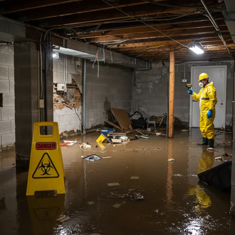 Flooded Basement Electrical Hazard in Mason County, KY Property