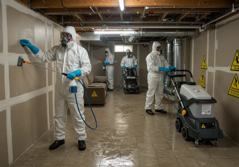 Basement Moisture Removal and Structural Drying process in Mason County, KY